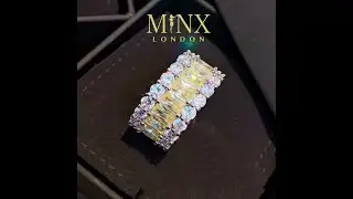 yellow diamond ring, iced out ring, mens iced ring, womens iced out ring, eternity ring, baguette