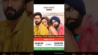 BAD NEWS 5 DAY'S box office collection #shorts #theAJ #virel #kalki #badnews #vickykaushal #taubatau