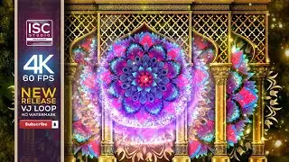 4K VIDEO LOOP MANDALA WITH TUNNEL LUXURY ANIMATION #loop #mandala #animation