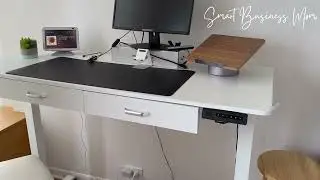 Review of the FEZIBO Height Adjustable Electric Standing Desk with Drawer #amazonhome #standingdesk