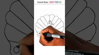 Peacock drawing from letter X easy - #peacock #drawing #easy #kids #drawing #outline #shapetoonart