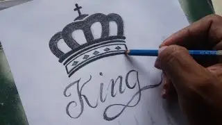 king for tattoo drawing -วาดแบบสักลาย-ម្កុដ្ឋ-how to draw to tattoo-drawing