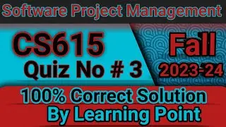 CS615 Quiz 3 Solution Fall 2023-24 || CS615 quiz 3 solution ||fall 2023-24 