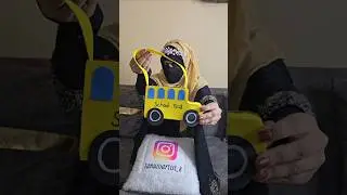 School Bus Bag Diy | school bus craft for kindergarten#shortsfeed #viralshort #craft #kidscraft