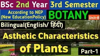 Asthetic Characteristics of Plants/Asthetic Characteristics of Plants in Hindi/BSc 3rd Semester
