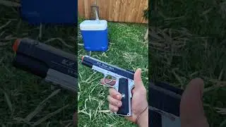 Wg us combat 1911 airsoft pistol shooting glass bottle #airsoft #airsoftpistols #gunshorts#shopping