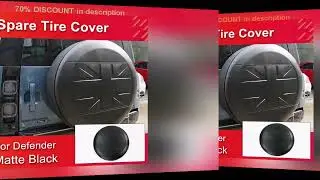 A must-have product! Matte Black Spare tire cover for Land Rover Defender 90 110 2020-2024 with AB