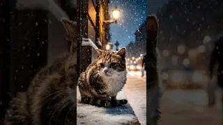 A homeless cat, he is very cold.#cute  #cat #kitten