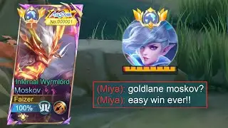 HOW TO DEAL AGAINST MIYA IN GOLD LANE!? | GLOBAL MOSKOV BEST BUILD & EMBLEM - MLBB