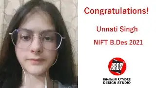 Unnati Singh | NIFT Results B.DES 2021 | NIFT Admission 2021