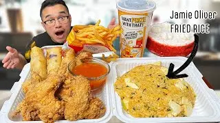 Jamie Oliver Fried Rice, UK Egg Rolls w/ Duck Sauce, Garlic Chinese Wings Recipe