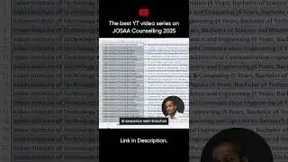 JOSAA Counselling 2025