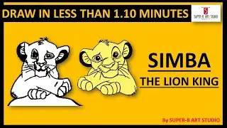 How to draw Simba: The Lion King l Hakuna Matata l Very Easy l Super-B Art Studios