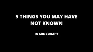 5 things you may have not known about Minecraft