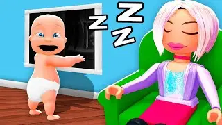 Baby Escapes EVIL KAREN in ROBLOX!