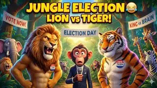 Jungle Election 😂 | Lion vs Tiger | Full Comedy Story