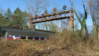 SEPTA R5 Local Passes Under PRR Mile 13.2 Signal Bridge