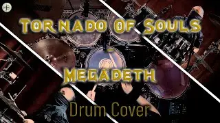 Megadeth - Tornado Of Souls (split screen, 6 cameras. Drum cover on a TAMA Superstar drum set)