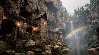 Enchanted Waterfall Sanctuary: Medieval Soundscapes for Deep Focus