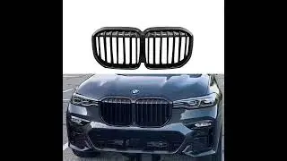 FOR BMW X7 G07 2019-IN gloss black GRILLE double and single line