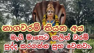 🟡🔱නාගවරම් තියන අය මැයි මාසෙට කලින් වරම් සුද්ද කරගන්න සුභ වෙනවා.