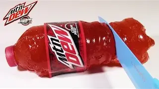 DIY Mountain Dew CODE RED Shaped GUMMY Soda Bottle! FUN Gelatin Dessert!