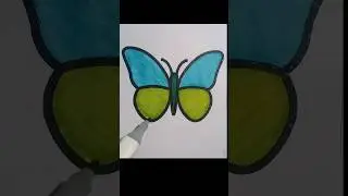 Butterfly 🦋 Marker Coloring video #coloring #markercoloring #coloringtutorial #coloringvideos #color