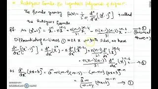Rodrigue's formula for Legendre polynomials