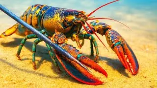 Diving to Catch Wild Shrimp, Crabs and Fish – An Exciting Thrilling Hunt #fishing #ocean #diving