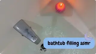 Bathtub Filling ASMR | Up Close, Above Faucet - Candles & Relaxing Water Sounds for Sleep