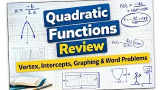 Quadratic Functions Review | Vertex, Intercepts, Graphing & Fancy Word Problems