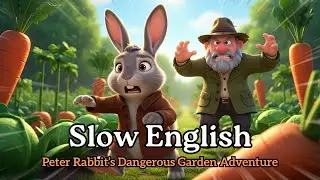Peter Rabbit&rsquo;s Dangerous Garden Adventure 🐰🌿 | Easy English Story (A2)