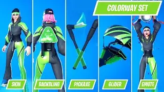 *NEW SET* Adeline Skin, Angular Chic Backbling, Cyclo Sticks Pickaxe, Fluorescent Flier in Fortnite