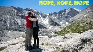 We didn't make it. Hiking to Chasm Lake in Rocky Mountain National Park