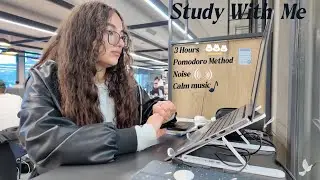 3 Hours Study With Me| Background noise & music| Pomodoro Method 50/10| study with Sally