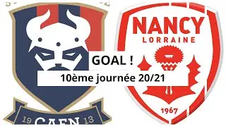 Caen - Nancy [(2)-1] GOAL 90+3' (Nicholas Gioacchini) 10&egrave;me journ&eacute;e 2020/21