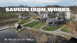 4K Saugus Iron Works - Mavic Air 2 Drone Aerial footage in 4k