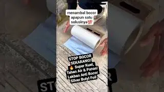 LAKBAN ANTI BOCOR 5cm & 10cm x 5M Aluminium Foil Butyl Super Waterproof Tape Tambal Silver#Tambal