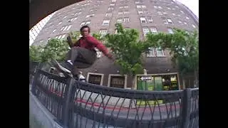 matt bergmann front board fakie harmon's rail