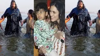 Nita Ambani's son Anant Ambani,Shloka, Radhika's Crazy Dip At Maha Kumbh Mela & Seek Blessings