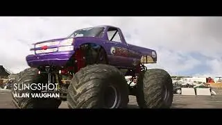 Slingshot Monster Truck - Caravan Crushing at Santa Pod Raceway