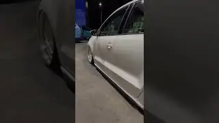 #viral WHITE VW POLO US 🇺🇸 STYLE WITH CLEAN EXHAUST SYSTEM #stance #carcustomization #car #shorts