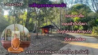 นั่งนิ่งๆดูใจ ในขณะที่กายปวด จิตจะตื่นรู้ได้ง่ายขึ้น 30ธค68 พระอาจารย์ธีรนันท์ ธีรปัญโญ (พอจ.ยันต์)