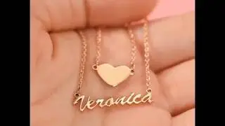 Sterling Silver Two Layers Personalized Heart Name Necklace