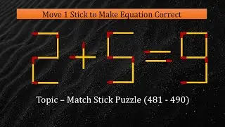 Match Stick Puzzle (481-490)