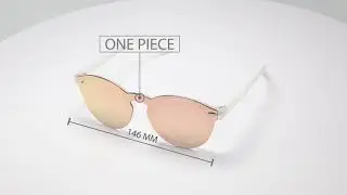 Jim Halo Club Round Rimless Polarized Pink Sunglasses for Womens