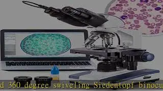 AmScope B120C-E1 40X-2500X LED Biological Binocular Compound Microscope & PS25 Prepared Microscope