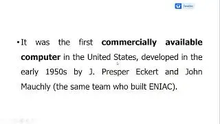 UNIVAC is Universal Automation Computer