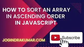 How to Sort an array in Ascending order in JavaScript #javascript #array #sorts #ascending #order