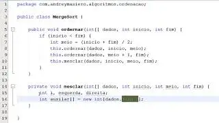 Algoritmos de Ordenação - MergeSort